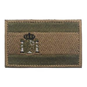 Embroidered Patch Airsoft Morale Patch 1 Spain Spanish Flag 3D Tactical Patch Military Embroidered Morale Tags Badge Embroidered Patch DIY Applique Shoulder Patch Embroidery Gift Patch