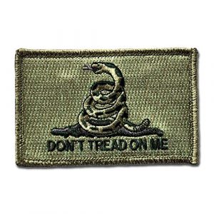 BASTION Airsoft Morale Patch 1 BASTION Morale Patches (Dont Tread On Me, ODG) | 3D Embroidered Patches with Hook & Loop Fastener Backing | Well-Made Clean Stitching Military Patches Ideal for Tactical Bag, Hats & Vest