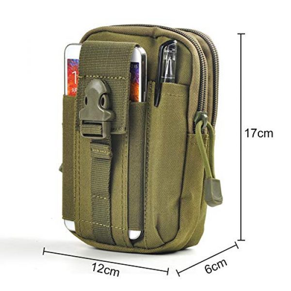 Carole4 Tactical Pouch 5 Waist Case Bag, Sporting D30 Molle Waterproof Outdoor Sport Waist Pack Coin Purse for Mobile Nylon Waist Bag Army Military EDC Small Bag