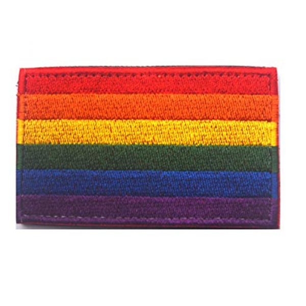 SOUTHYU Airsoft Morale Patch 1 SOUTHYU LGBT Pride Rainbow Flag Morale Patch Gay Lesbian Right Embroidered Badge Decorative Appliques Fastener Hook & Loop