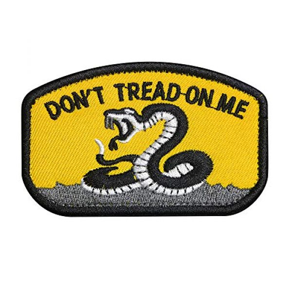 Morton Home Airsoft Morale Patch 1 Morton Home Don't Tread on Me Tactical Patch Military Morale Patch (Yellow)