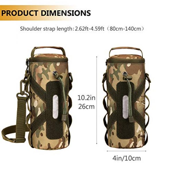 Protector Plus Tactical Pouch 3 Protector Plus Tactical Water Bottle Pouch Military MOLLE Attachment Kettle Holder Bag H2O Drinks Carrier Case (Patch Included)