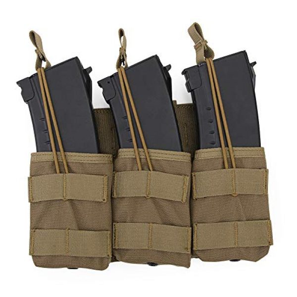 QJang Tactical Pouch 6 QJang Triple Open Drawstring Water Bottle Pouch Holster Tactical Radio Holder Carrier Sports Pistol Magazine Case for Hunting Fishing Climbing