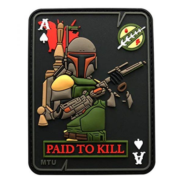 Miltacusa Airsoft Morale Patch 1 Miltacusa Boba Fett Dead Card Tactical Patch (3D PVC Rubber-Z4)
