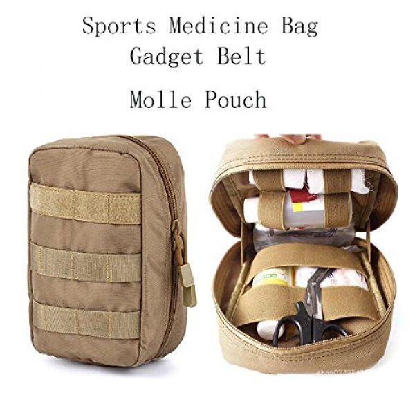 AOCKS Tactical Pouch 7 AOCKS Tactical MOLLE EMT Medical First Aid IFAK Blowout Utility Pouch Belt Waist Bag with Cell Phone Holster Holder