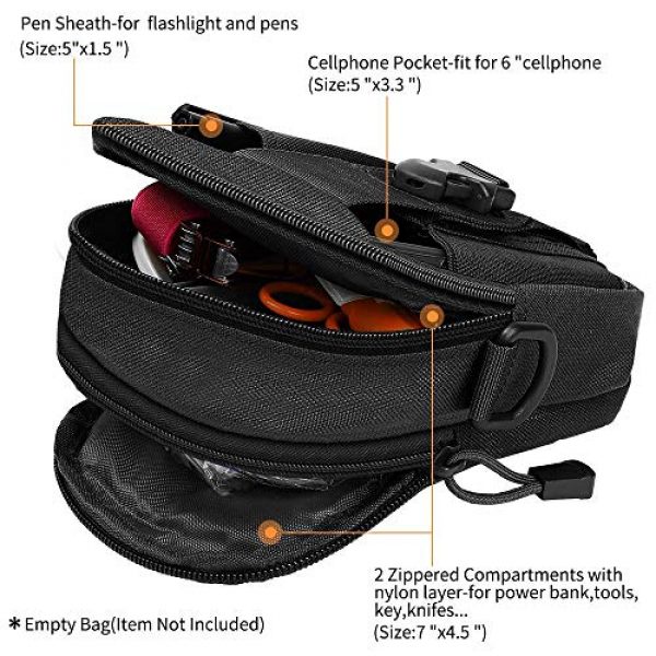 GoodTake Tactical Pouch 5 GOOD TAKE Tactical Molle Pouch EDC Men Belt Waist Bag Utility Gadget Gear Tool Organizer Pocket with Cell Phone Holster Holder for Outdoor