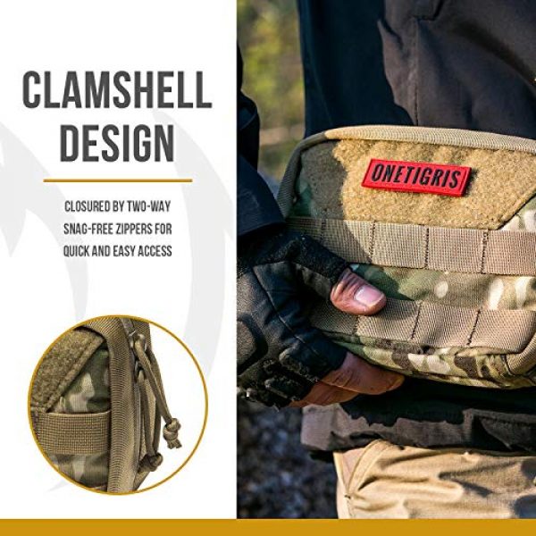 OneTigris Tactical Pouch 3 OneTigris MOLLE Admin Pouch 8" x 5" x 2.5" Multicam Tactical Pouch