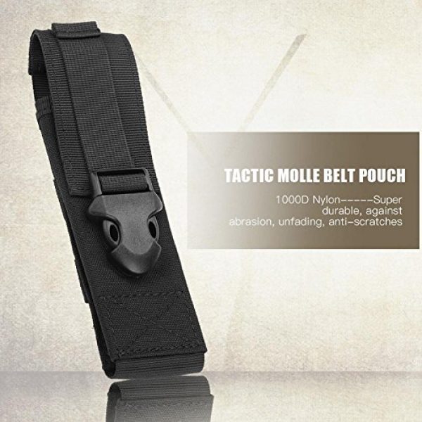 Dilwe Tactical Pouch 5 Dilwe Tactical Molle Pouch, Lightweight Practical Utility Military Molle Belt Bag Flashlight Holster for Tactics Accessory