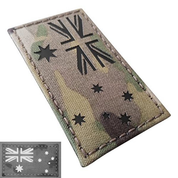 Tactical Freaky Airsoft Morale Patch 2 Australia Flag Multicam Infrared IR 3.5x2 IFF Tactical Morale Fastener Patch