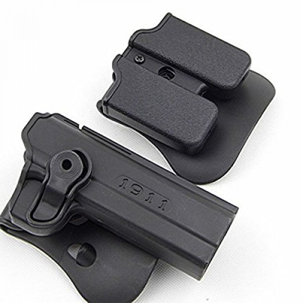 AUKMONT Tactical Pouch 3 AUKMONT Tactical Retention Roto Paddle Holster & Double Magazine Pouch for PT1911