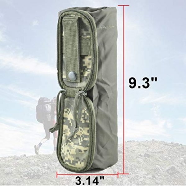 HOANAN Tactical Pouch 4 HOANAN Roll-up Water Bottle Pouch, Tactical Military Molle Drawstring Open Top Travel Water Bottle Pouch