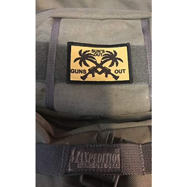 RedheadedTshirts Airsoft Morale Patch 2 Suns Out Guns Out Morale Patch Funny Tactical Military 2x3" Made in The USA