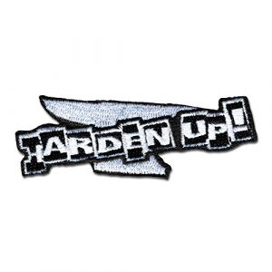 BASTION Airsoft Morale Patch 1 BASTION Morale Patches (Harden Up, BNW) | 3D Embroidered Patches with Hook & Loop Fastener Backing | Well-Made Clean Stitching | Military Patches Ideal for Tactical Bag, Hats & Vest