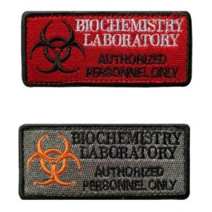 Tactical Embroidery Patch Airsoft Morale Patch 1 Resident Evil Biochemistry Laboratory Tactical Embroidery Patch Hook & Loop Morale Patch Military Patch for Clothing Accessory Backpack Armband (2pcs)