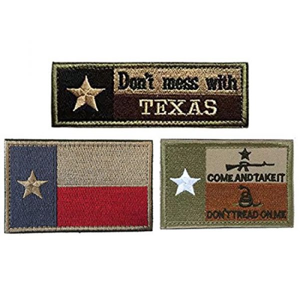 Homiego Airsoft Morale Patch 1 Homiego Texas State Flag Military Tactical Morale Desert Badge Hook & Loop Embroidery Patch for Hat Backpack Jacket (Texas State Flag - D)