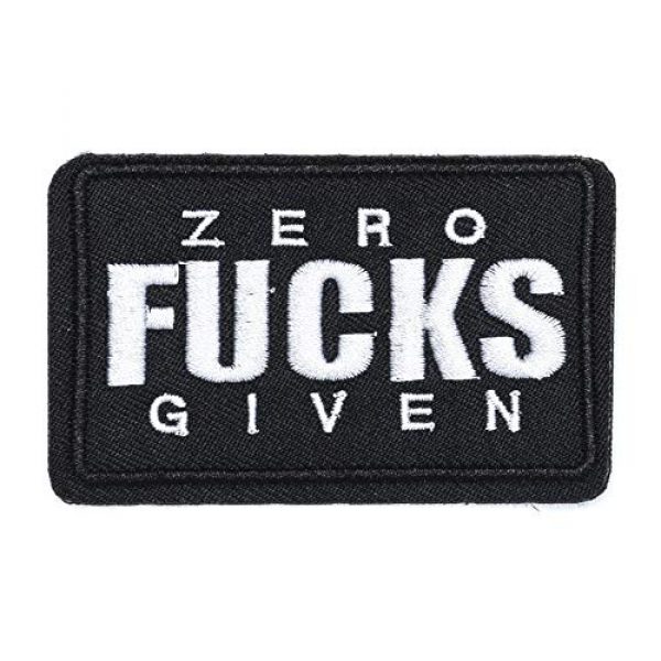 ZHDTW Airsoft Morale Patch 1 ZHDTW Tactical Morale Letter Patches Zero Given Fucks Decorative Patches with Hook Loop for Bags, Backpacks, Clothing (DT054)
