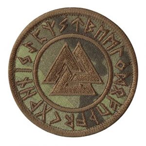 LEGEEON Airsoft Morale Patch 1 LEGEEON Multicam Valknut Viking Norse Runic Heathen Pagan Odin God Rune Morale Tactical Fastener Patch