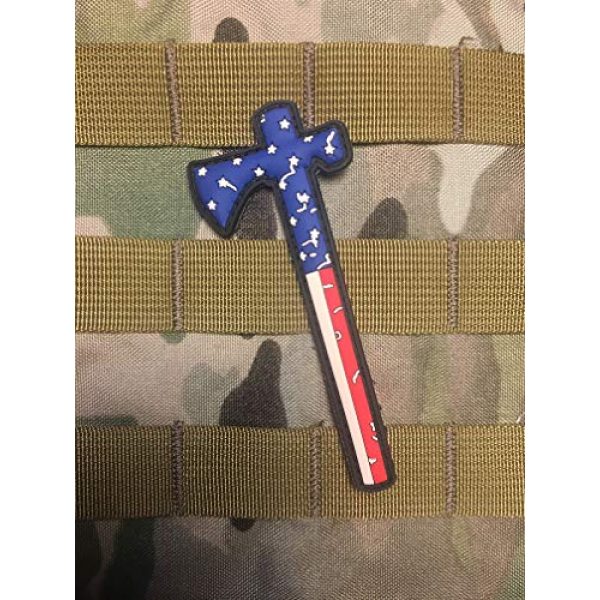 Empire Tactical USA Airsoft Morale Patch 2 The American patriot freedom tomahawk Morale patch 4" x 1.75" PVC hook/loop back