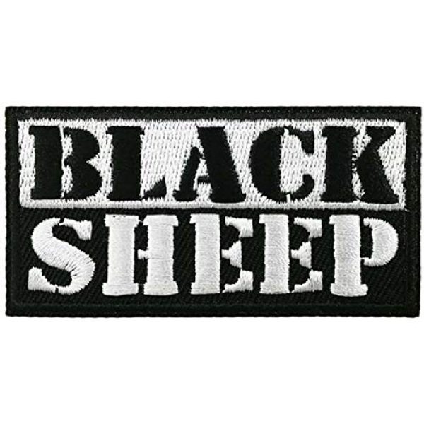 Eminent Domain Airsoft Morale Patch 2 Black Sheep Embroidered Patch 1.5 in x 3.5 in Iron on or Sew On Morale Patch