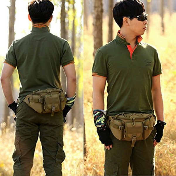 Messagee Tactical Pouch 6 Messagee Hiking Waist Pack Military Tactical Waist Bag Camping Pouch Wear-Resistant Multicolor