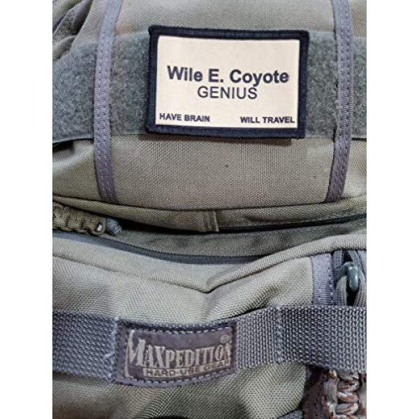 RedheadedTshirts Airsoft Morale Patch 2 Business Card Wile E. Coyote Funny Morale Patch. 2x3" Hook Patch. Redhaededtshirts Made in The USA