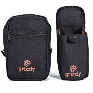 Wild Grizzly Products Tactical Pouch 1 Grizzly Snake River Adjustable Water Bottle Holder and Grizzly Wilderness Medium Gear Bag Combination. Hiking Walking, Birding, Photography, Dog Walking Attach to Belts or Grizzly Dakota Utility Belt