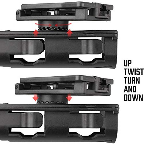 LIVANS Tactical Pouch 3 LIVANS Baton Holder for Duty Belt, Baton Holster for Duty Belt Baton Holder fit 16-21 inch Expandable Baton with 360 Degree Swivel and Clip-On Plain (Black)