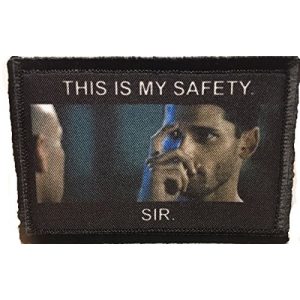 RedheadedTshirts Airsoft Morale Patch 1 This is My Safety Morale Patch Funny Tactical Military. 2x3" Hook and Loop Made in The USA