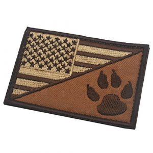 ODSP Airsoft Morale Patch 6 Dog Claw/USA American Flag Funny Hook and Loop Fastener Embroidered Military Tactical Morale Patch 3.15" x 1.97" for Caps,Operator Hats,Bags,Packs,Jackets,Clothes,Clothing,Jeans,Backpacks (1PC)