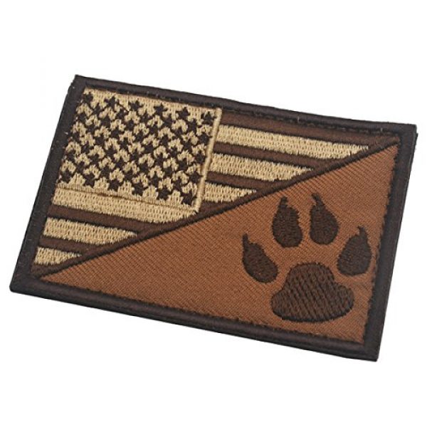 ODSP Airsoft Morale Patch 6 Dog Claw/USA American Flag Funny Hook and Loop Fastener Embroidered Military Tactical Morale Patch 3.15" x 1.97" for Caps,Operator Hats,Bags,Packs,Jackets,Clothes,Clothing,Jeans,Backpacks (1PC)