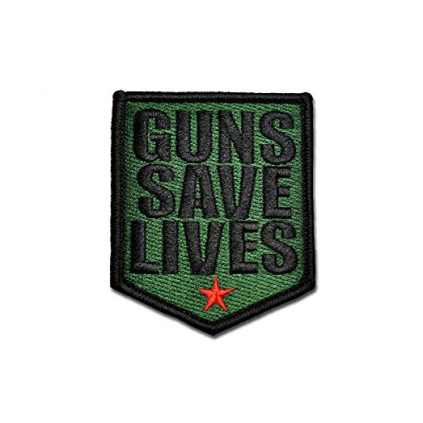 BASTION Airsoft Morale Patch 1 BASTION Morale Patches (Guns Save Lives, ODG) | 3D Embroidered Patches with Hook & Loop Fastener Backing | Well-Made Clean Stitching, Military Patches Ideal for Tactical Bag, Hats & Vest