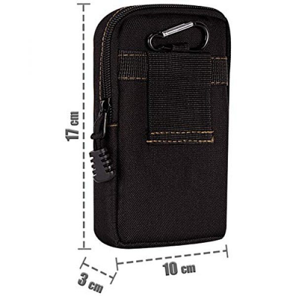 IronSeals Tactical Pouch 2 IronSeals Tactical Smartphone Pouch Universal Mobile Phone Belt Pouch EDC Security Pack Carry Accessory Pouch Belt Loops Waist Bag