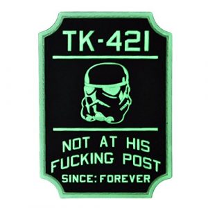 Violent Little Machine Shop Airsoft Morale Patch 1 TK-421 Glow-in-The-Dark Star Wars Morale Patch by Violent Little Machine Shop
