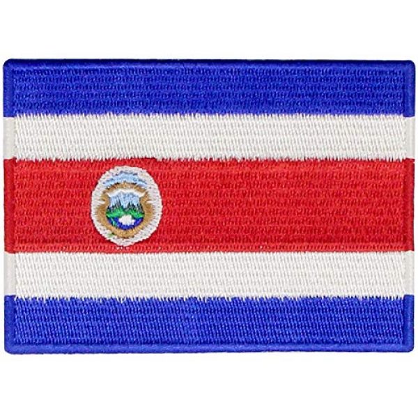 EmbTao Airsoft Morale Patch 1 The Republic of Costa Rica Flag Patch Embroidered Applique Costa Rican Iron On Sew On National Emblem