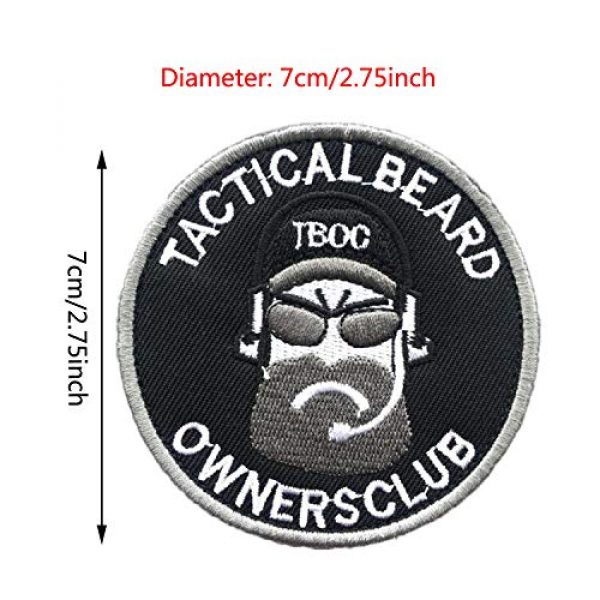LanXin Airsoft Morale Patch 2 2 Pieces Embroidered Military Patches Tactical Beard Owners Club Exquisitely 3D Armband Morale Patch Hook & Loop Badge Appliques for Jackets Clothing Jeans