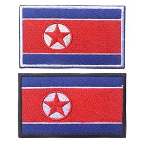 Tactical Embroidery Patch Airsoft Morale Patch 1 2pcs Korea Flag Embroidery Patch Military Tactical Morale Patch Badges Emblem Applique Hook Patches for Clothes Backpack Accessories