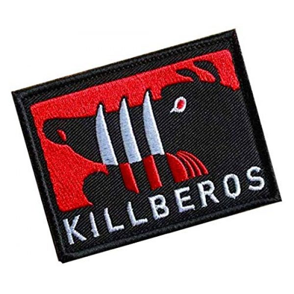 Embroidery Patch Airsoft Morale Patch 2 Killberos Military Hook Loop Tactics Morale Embroidered Patch