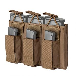 IDOGEAR Tactical Pouch 1 IDOGEAR Triple Mag Pouch Open-Top Triple Kangaroo Magazine Pouch and Pistol Mag Pouch 500D Nylon Airsoft Hunting Military Gear