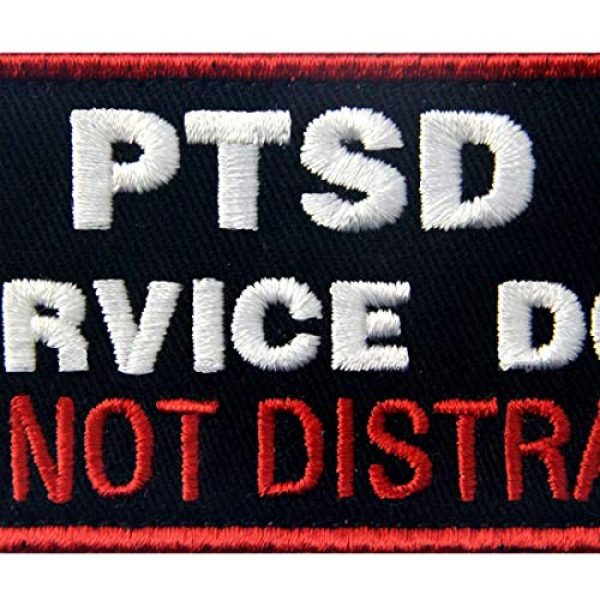 ODSP Airsoft Morale Patch 3 Service Dog PTSD Do Not Distract, Not All Disabilities are Visible, Stress Stress Anxiety Response Vests/Harnesses Emblem Embroidered Fastener Hook Loop Backing Patches