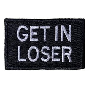 Antrix Airsoft Morale Patch 1 Antrix Funny Get in Loser Patch Hook and Loop Fastener Embroidered Badge Morale Patch Backing Emblem for Backpack Caps Hats Vests Bags Uniform - 3.15x2"
