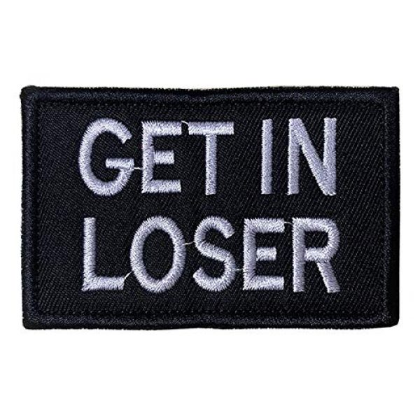 Antrix Airsoft Morale Patch 1 Antrix Funny Get in Loser Patch Hook and Loop Fastener Embroidered Badge Morale Patch Backing Emblem for Backpack Caps Hats Vests Bags Uniform - 3.15x2"