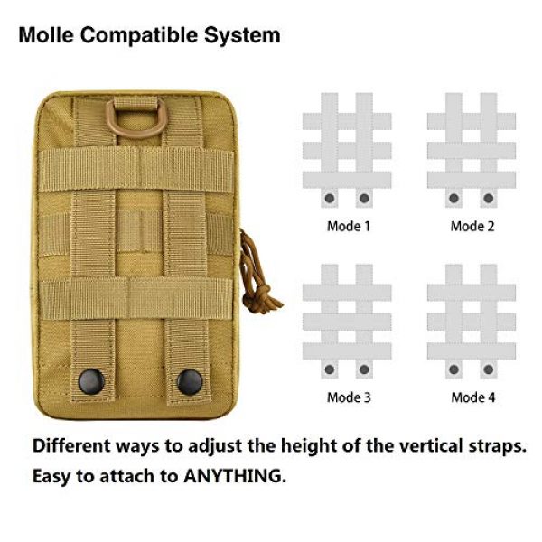NOOLA Tactical Pouch 6 NOOLA Tactical Molle Pouch 2 Pack Utility Pouch Water-Resistant EDC Pouch