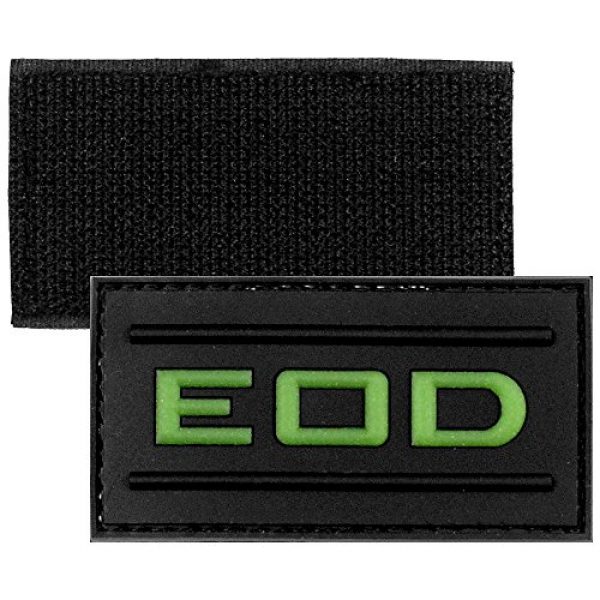 LIVABIT Airsoft Morale Patch 3 LIVABIT PVC Rubber 3D Morale Patch MP-28 Tactical Airsoft Paintball Glow In The Dark EOD Explosive Ordnance Disposal