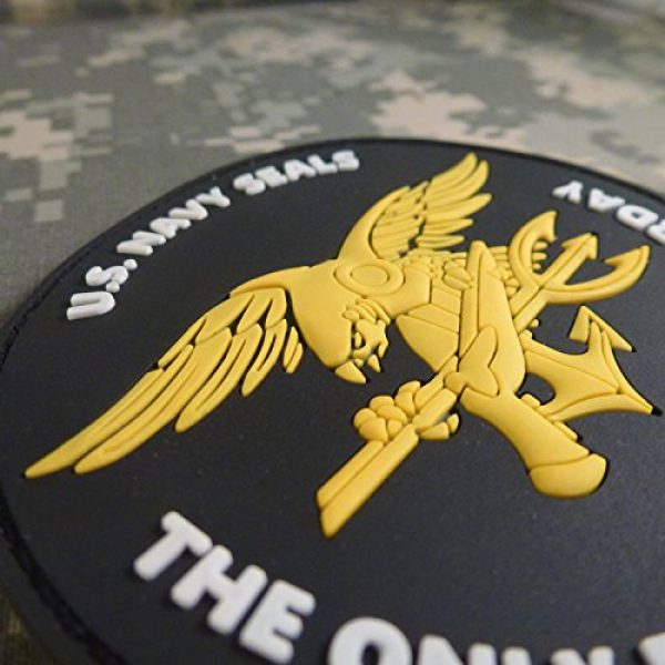 LEGEEON Airsoft Morale Patch 3 LEGEEON US Navy Seals The Only Easy Day was Yesterday DEVGRU NSWDG Morale PVC 3D Touch Fastener Patch