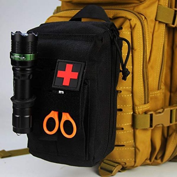 LGL Tactical Pouch 7 Tactical Sling Bag Tactical Pouches - Tactical Molle First Aid Kit Survival Bag 1000D Nylon Emergency Pouch Military Outdoor Travel Waist Pack Camping Lifesaving Case Tool Pouch Bag Mini Utility Pouch
