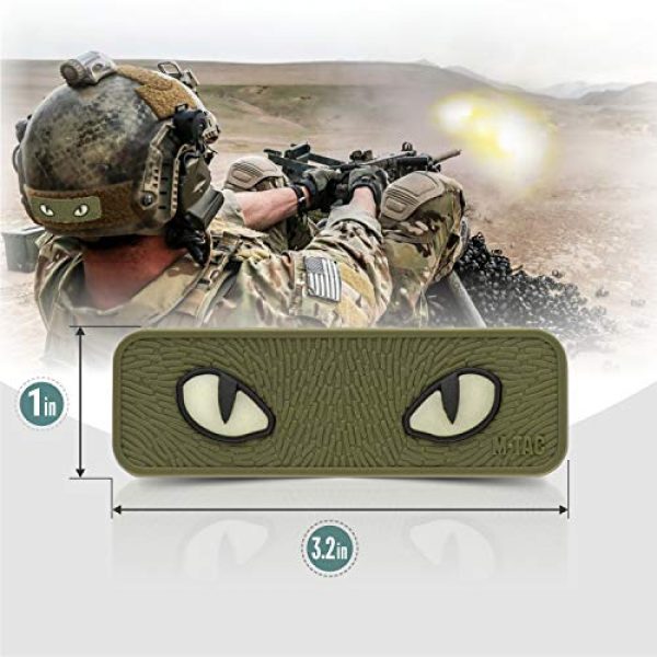 M-Tac Airsoft Morale Patch 6 M-Tac Cat Eyes PVC Morale Patch - Tactical Patch - Hook Fasteners