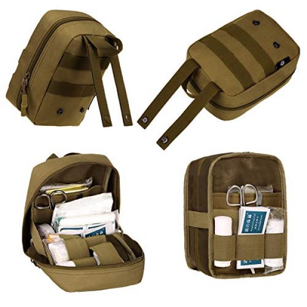 CamGo Tactical Pouch 3 CamGo Small Tactical Bag MOLLE First Aid Kit Bag IFAK Medical Utility Pouch for Home Workplace Camping Travel Black