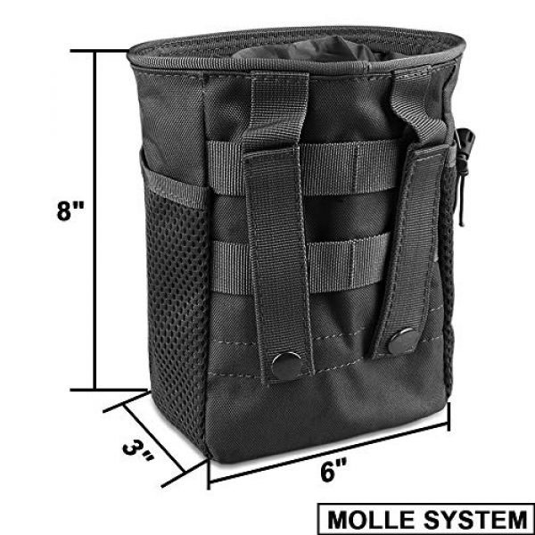 AMYIPO Tactical Pouch 2 AMYIPO Tactical Hip Holster Bag Outdoor Pouch Molle Drawstring Magazine Dump Pouch, Military Adjustable Belt Utility Pouch
