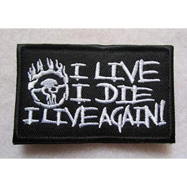 Embroidered Patch Airsoft Morale Patch 1 Mad Max Fury I Live I Die I Live Again 3D Tactical Patch Military Embroidered Morale Tags Badge Embroidered Patch DIY Applique Shoulder Patch Embroidery Gift Patch