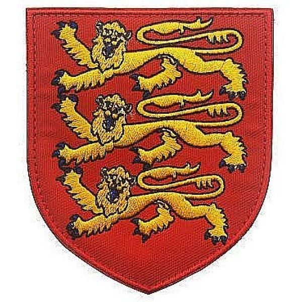Embroidery Patch Airsoft Morale Patch 1 England Royal Coat of Arms England Flag Military Hook Loop Tactics Morale Embroidered Patch